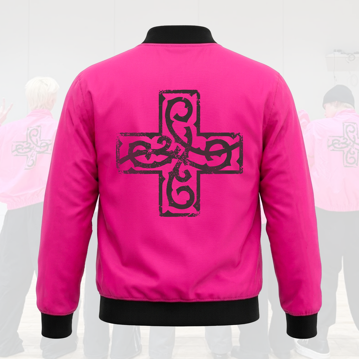 Stray Kids DO IT Love Pink Heart EVIL Skzoo Bomberjacke Geschenk für Stay