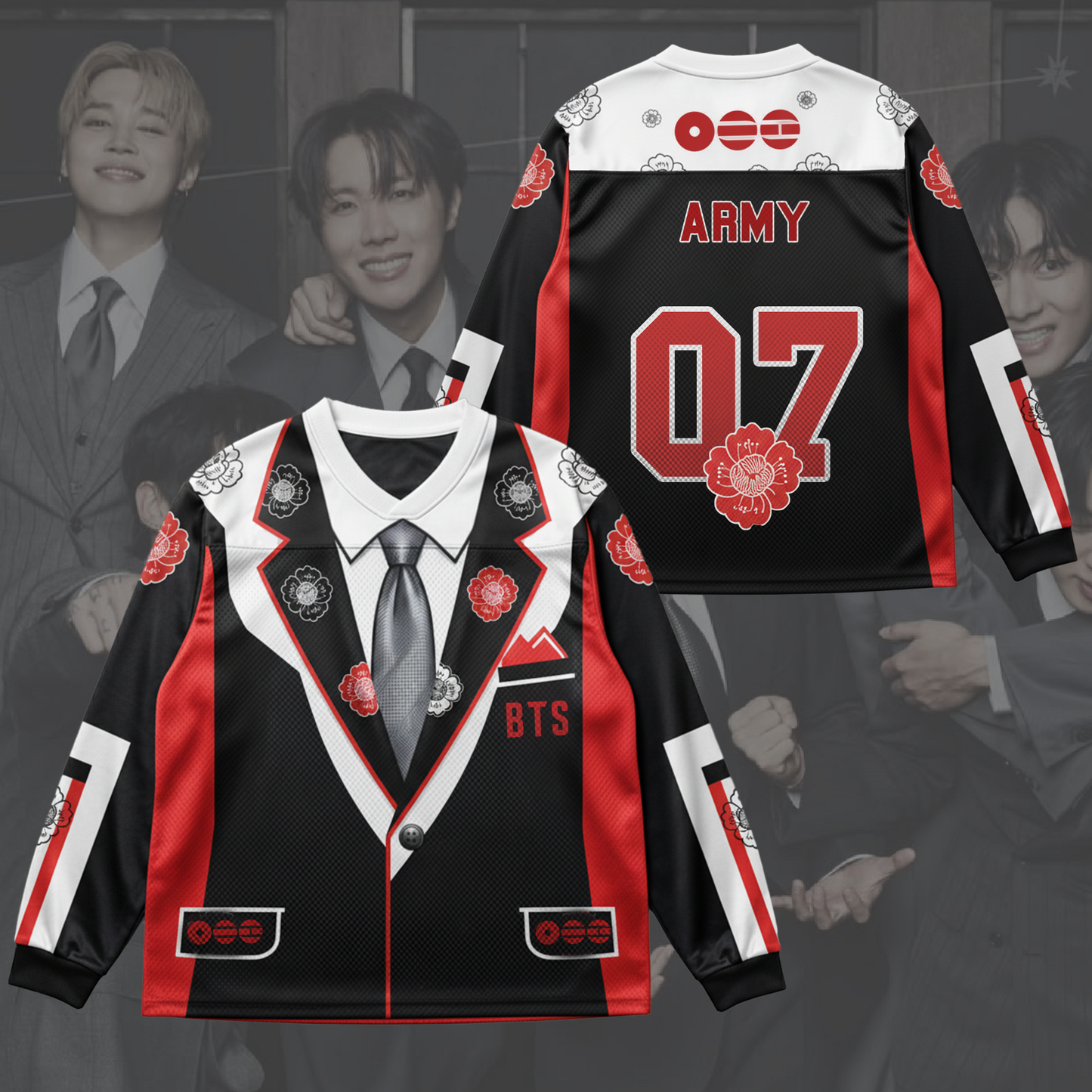 The Full Bloom BTS World Tour Suit Style Mesh Splicing Long Sleeved Gifts