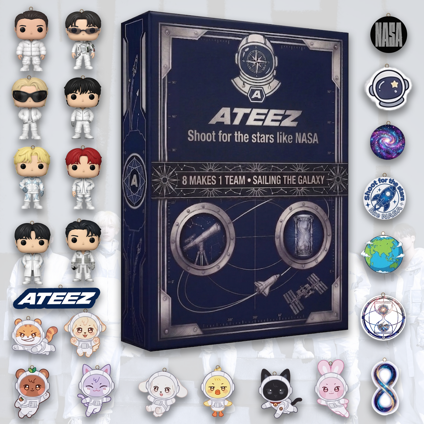 ATEEZ Nasa Shoot for the stars like Nasa Blind Box Gift For Fans
