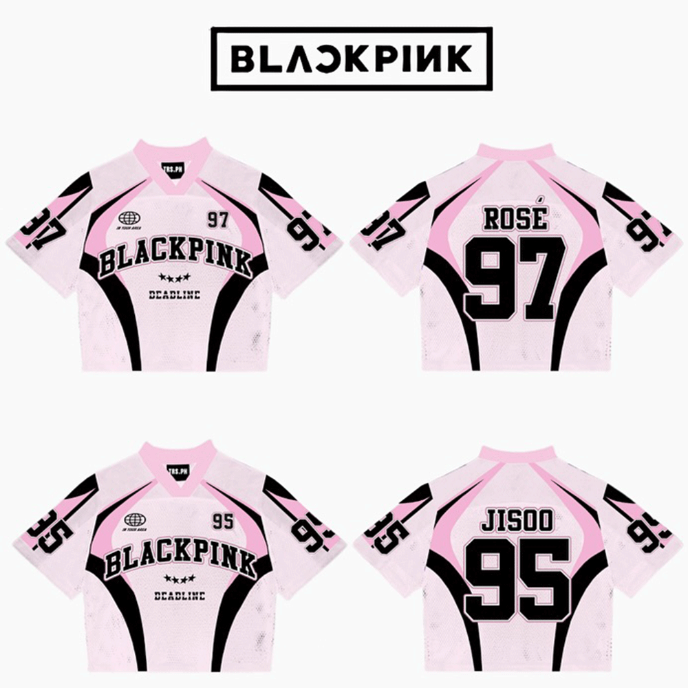 BlackPink Mixed Mesh Jersey Football Vesion In Pink