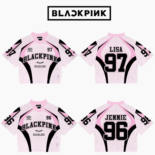 BlackPink Mixed Mesh Jersey Football Vesion In Pink