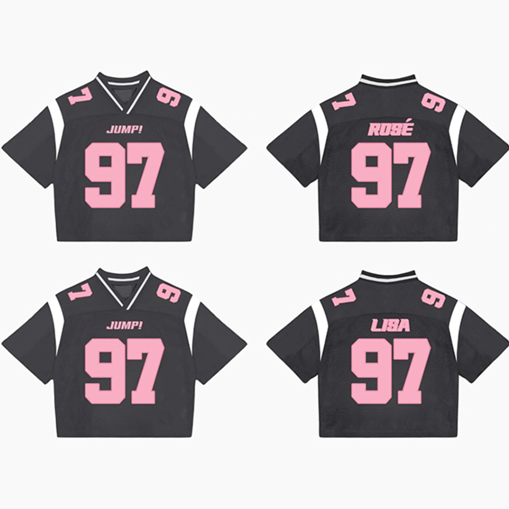 BLACKPINK Version 3 In Grey Pink Mixed Mesh Jersey Football