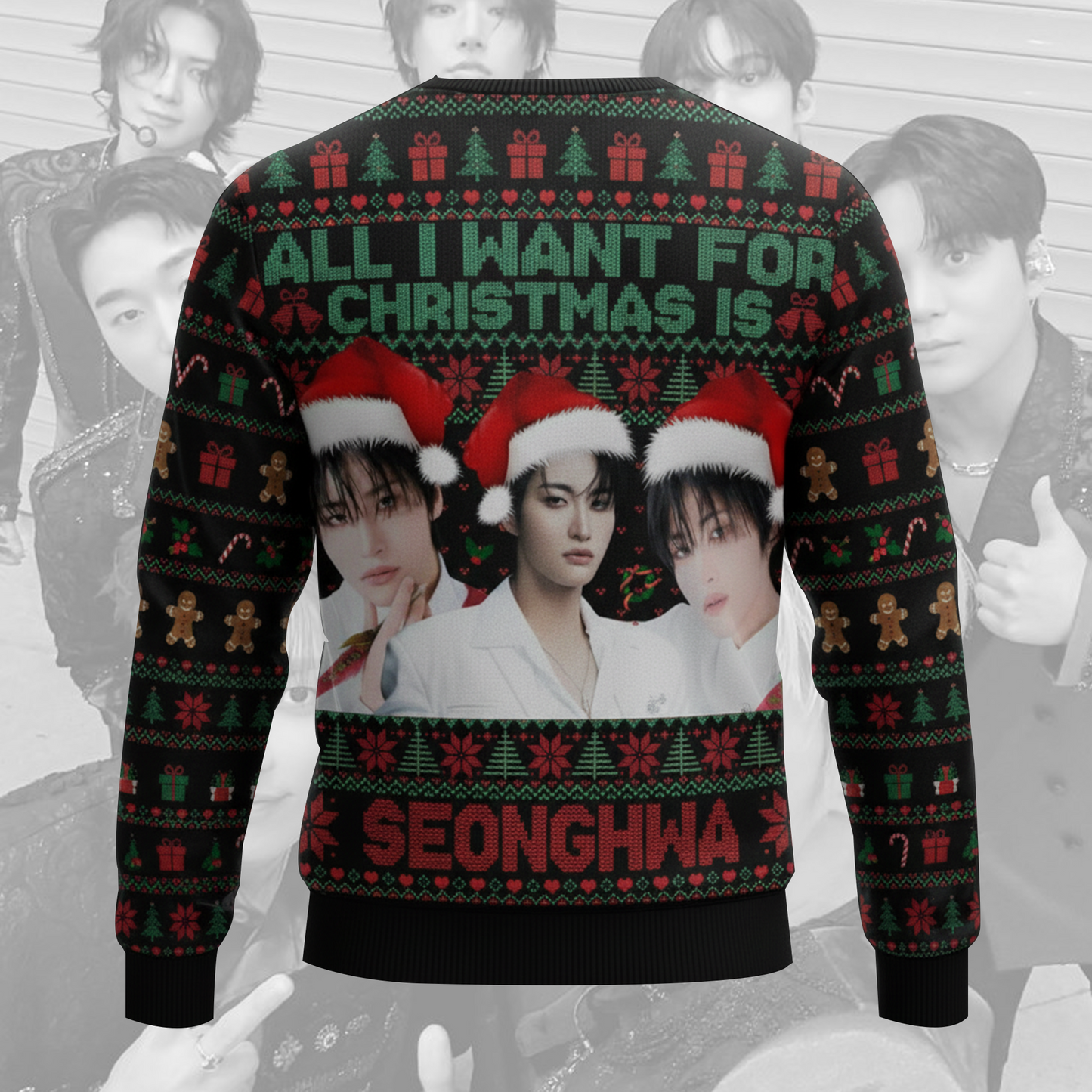 All I Want For Christmas Is Seonghwa Ugly Sweater Gift For Fans