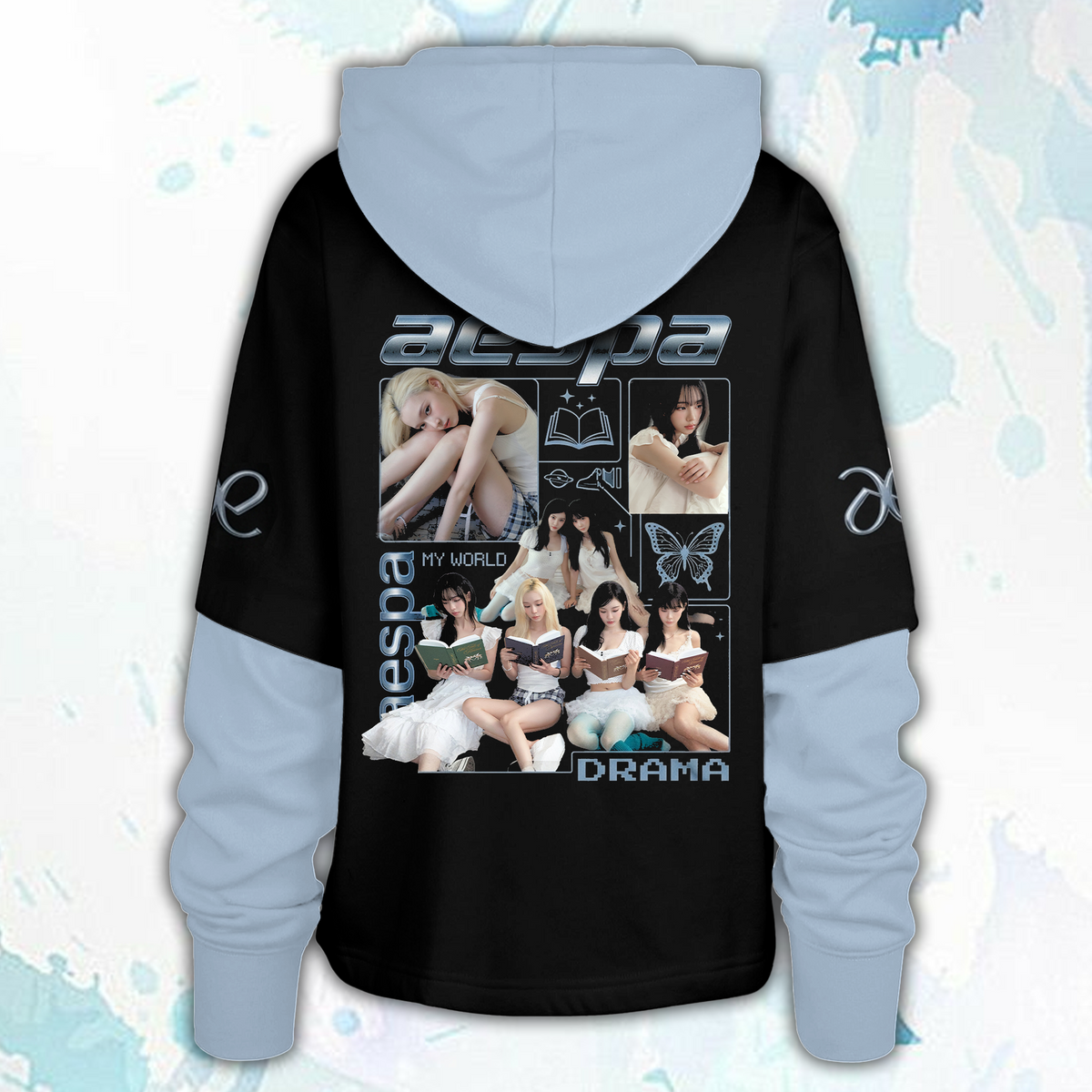 NCT 127 Blingy Full-Group niedliches Cartoon-Maskottchen Doodle Shortstop Kapuzenpullover Geschenk für Fans