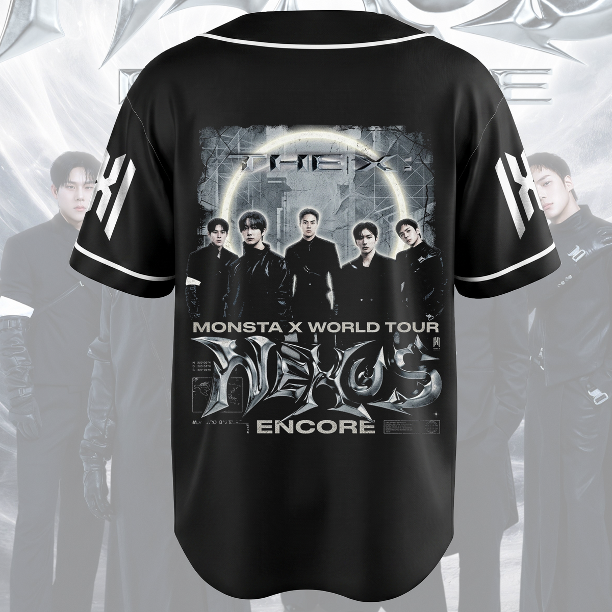 The X MonstaX Nexus Encore World Tour Baseball Jersey Fan Gifts