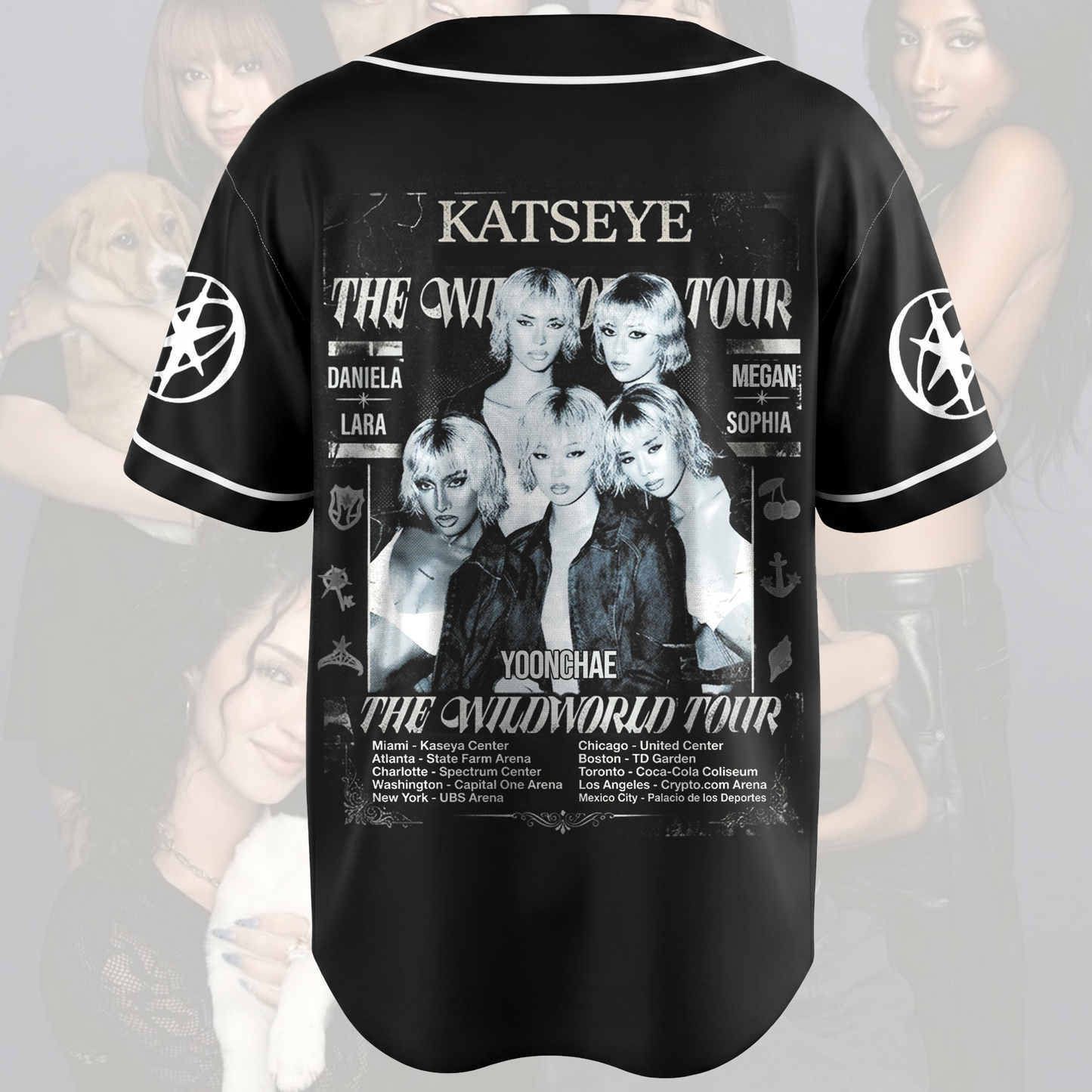 Thrilling KATSEYE Wildworld Tour Baseball Jersey Retro Kpop Merch Fan Gifts