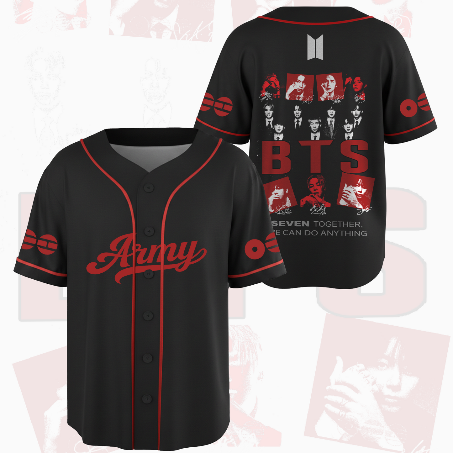 BTS Tour Seven Togehther We Can Do Anything Baseball Jersey