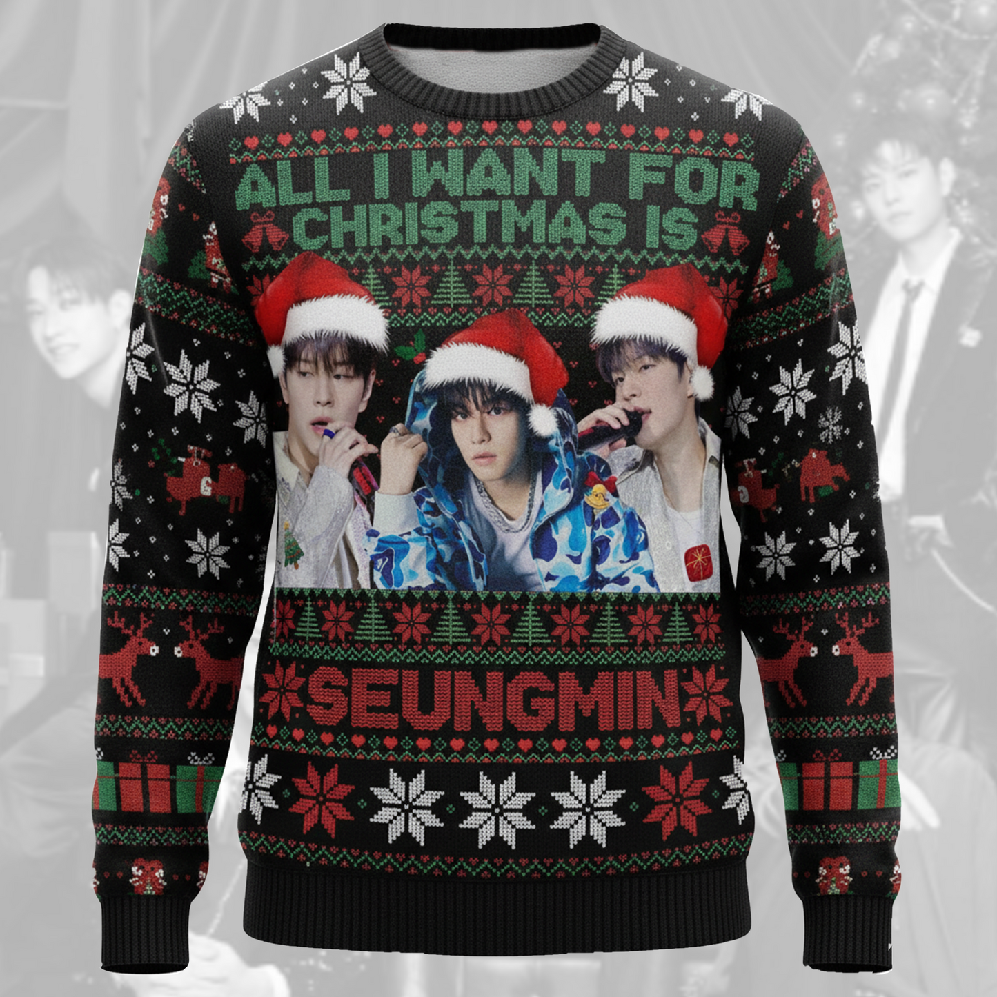 All I Want For Christmas Is Seungmin Ugly Sweater Gift For Lovers