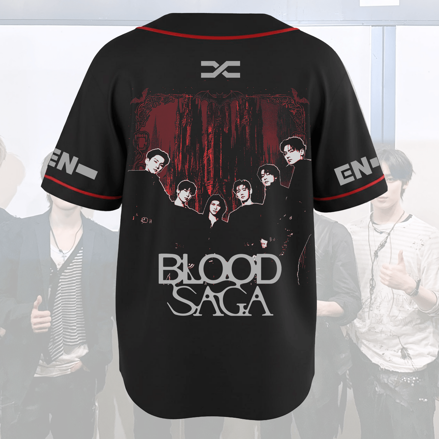 Love Lair Vampire Enhypen Blood Saga World Tour Baseball Jersey
