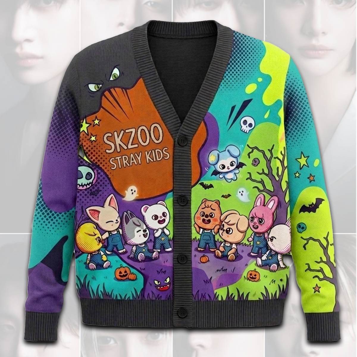Halloween Stray Kids Skzoo Cardigan Konzert-Outfit Geschenk für Stay