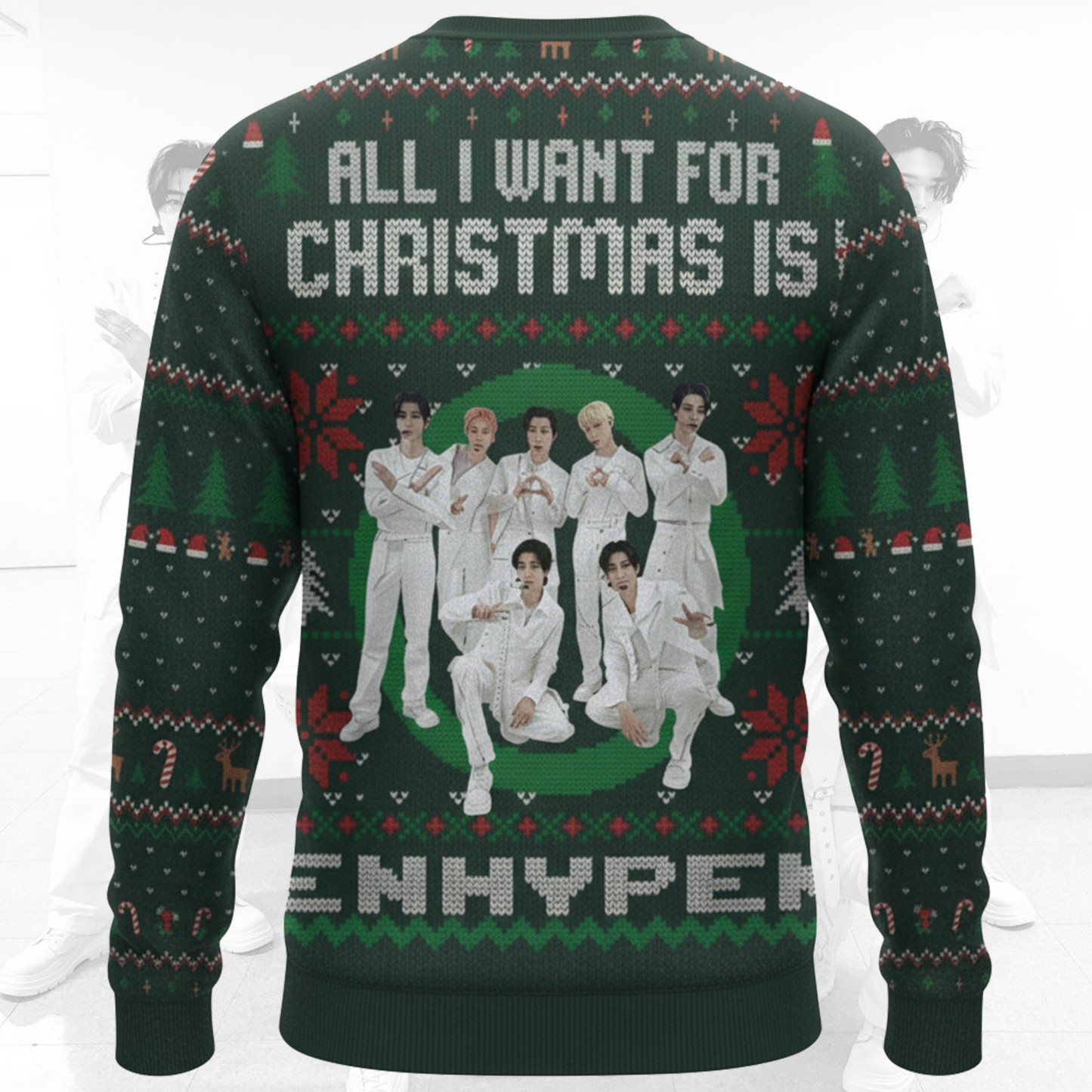 All I Want For Christmas Is Enhypen Ugly Sweater Gift For Fans