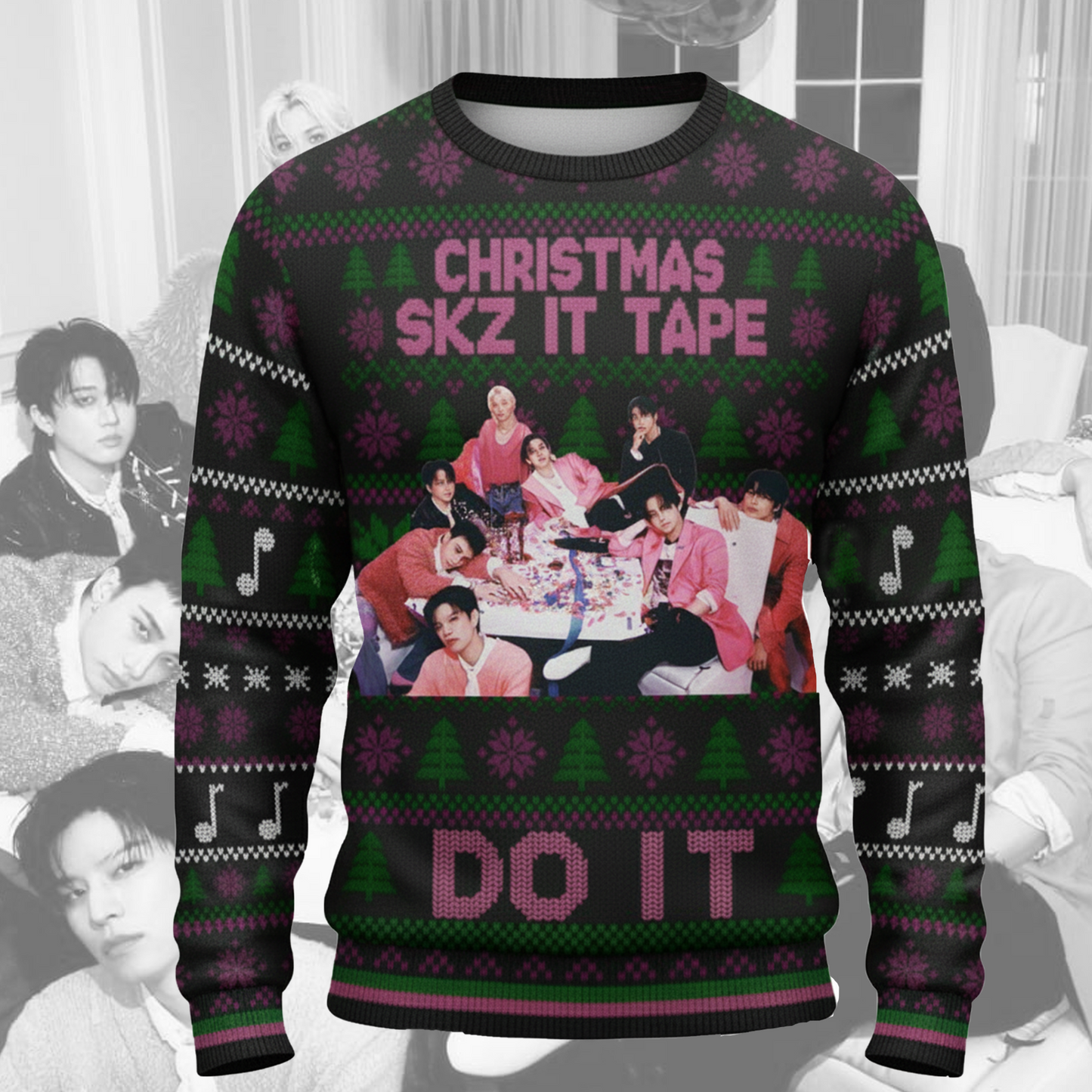 SKZ It Tap Do It Album Christmas Stray Kids Ugly Sweater Gift For Fans