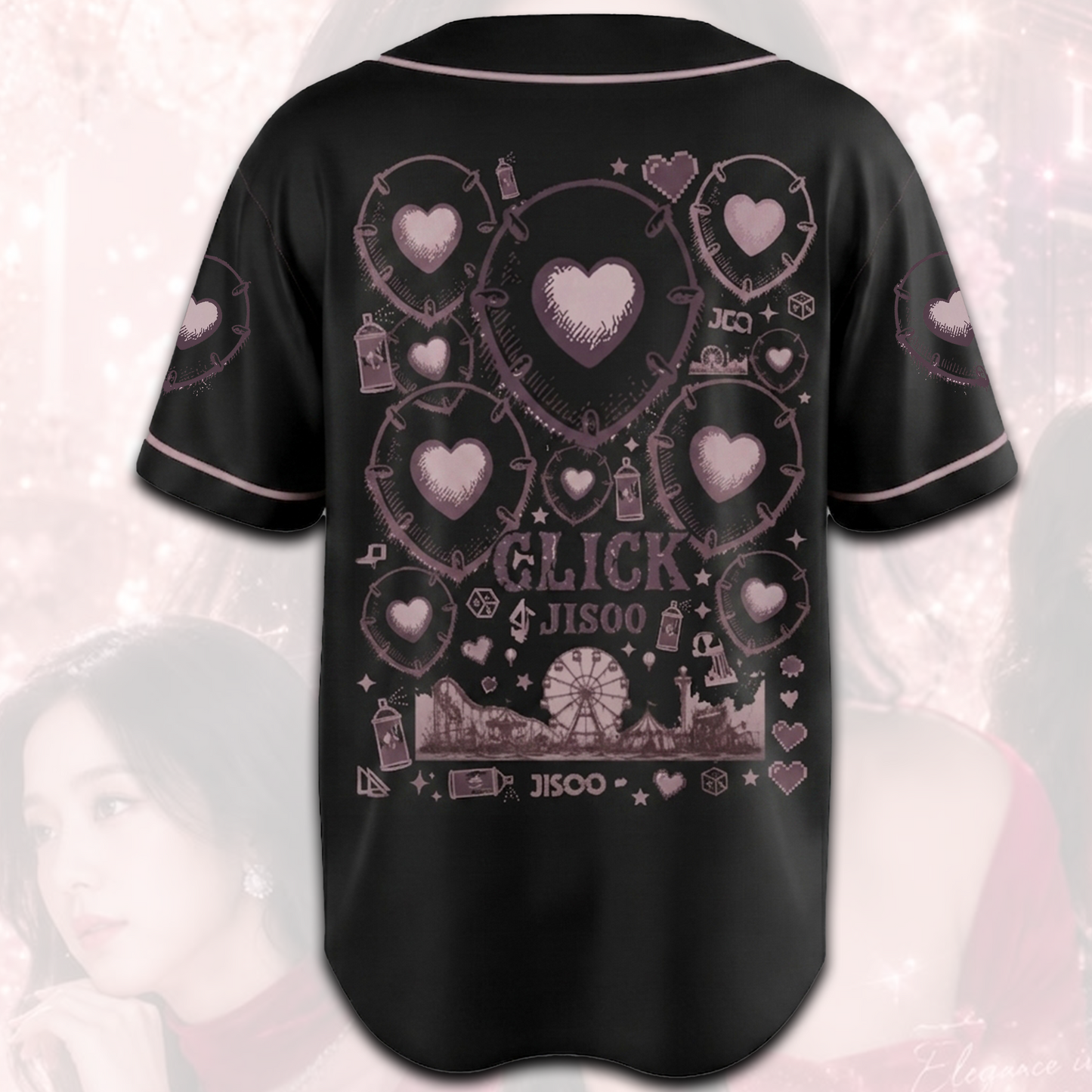 Blackpink Jisoo Click Album Baseball Jersey Gift For Fans