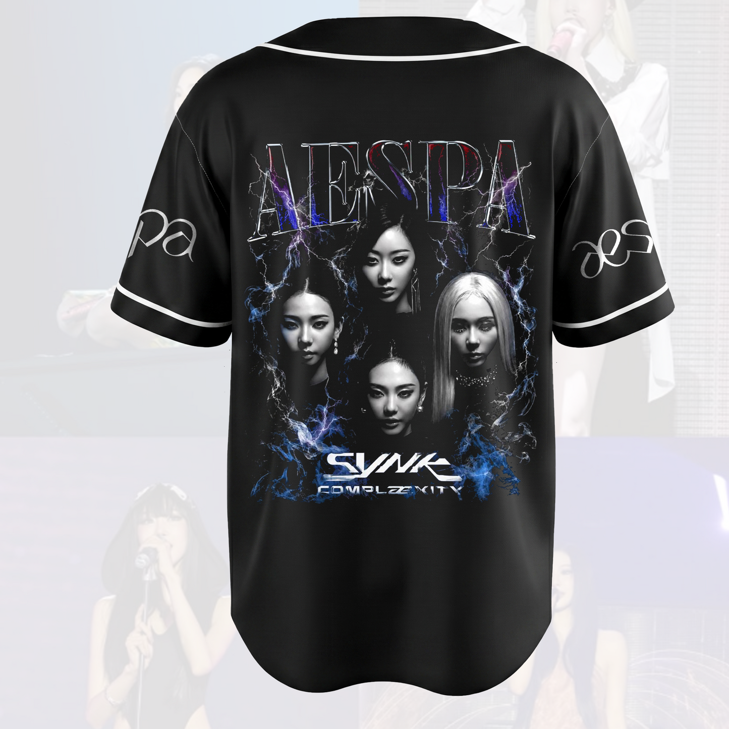 Retro aespa Live Tour SYNK Complaexity Baseball Jersey Gift For Fans