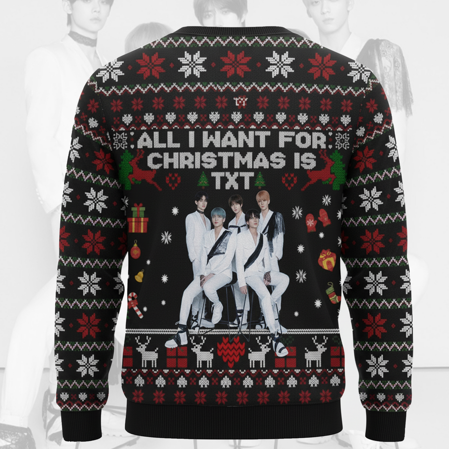 All I Want For Christmas Is TXT Ugly Sweater Gift For Lovers