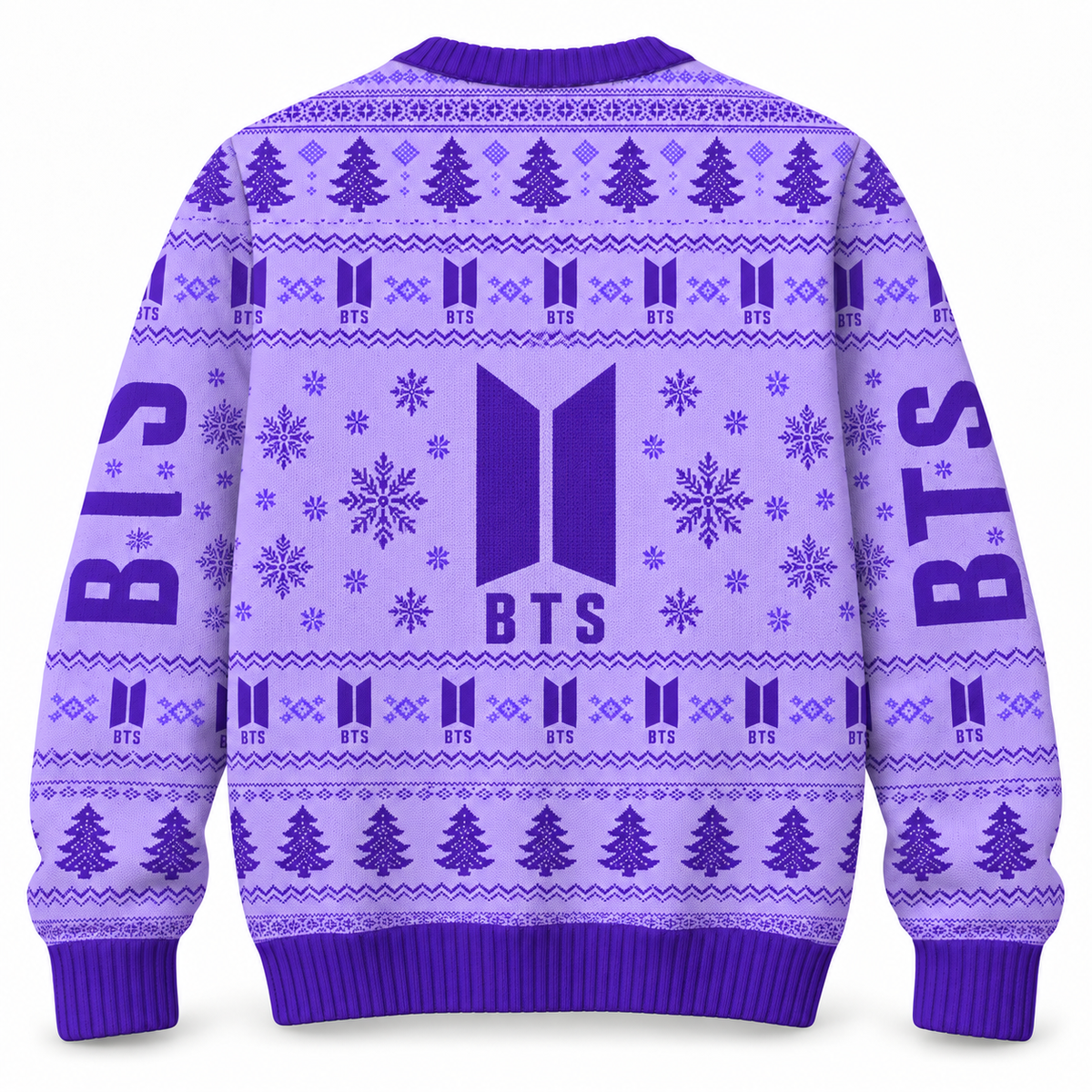 BTS Purple Christmas Ugly Sweater 2026, OT7 Holiday Sweater, Christmas Gift for ARMY Fans