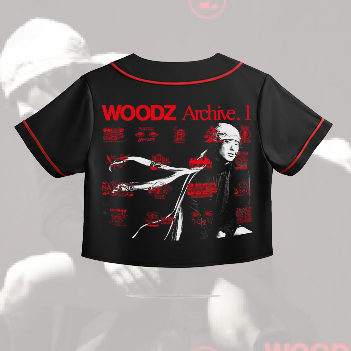 WOODZ World Tour Croptop Jersey Baseball Gifts For Fans
