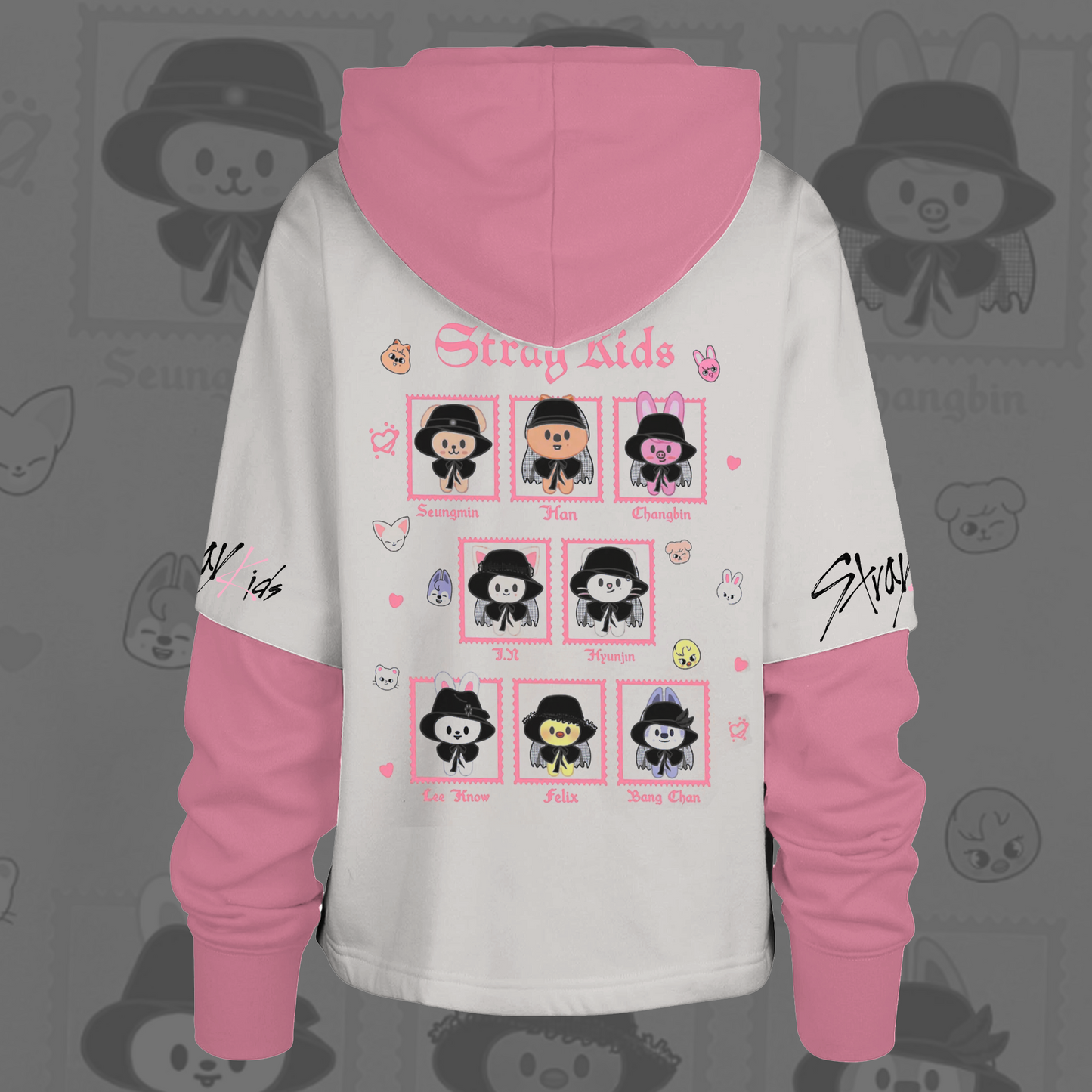 Cute Skzoo Stamp Stray Kids Shortstop Hoodie Gift For Fans
