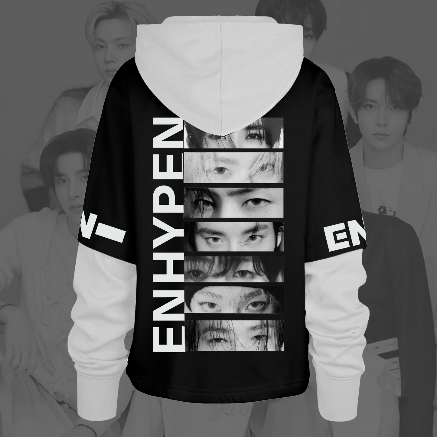 Enhypen Signature And Eye To Eye Shortstop Hoodie Gift For Lovers