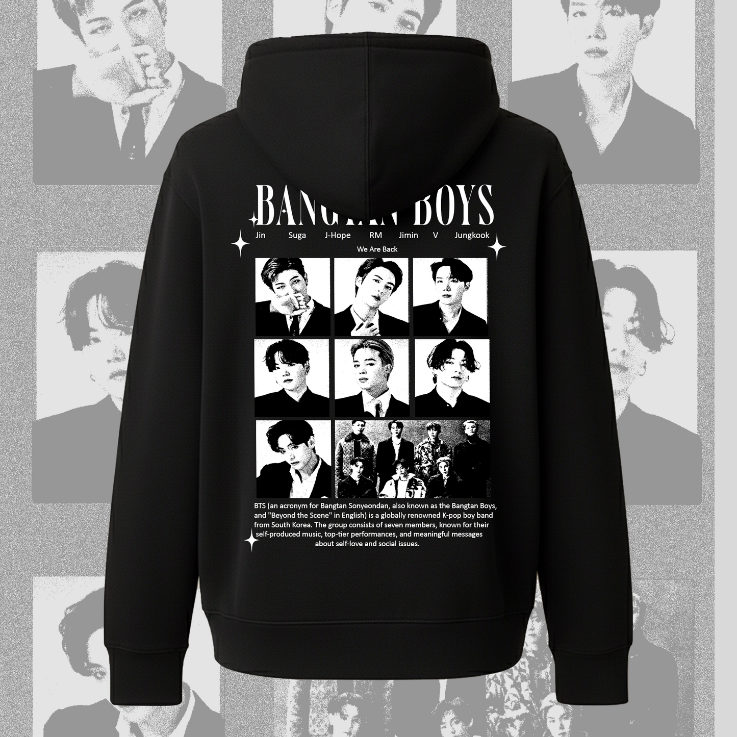 BTS WE ARE BACK Zip Hoodie Army Gifts