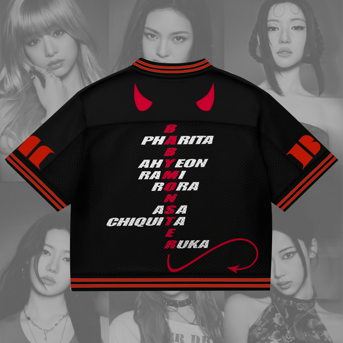 Babymonster Mixed Mesh Jersey Gift For Lovers