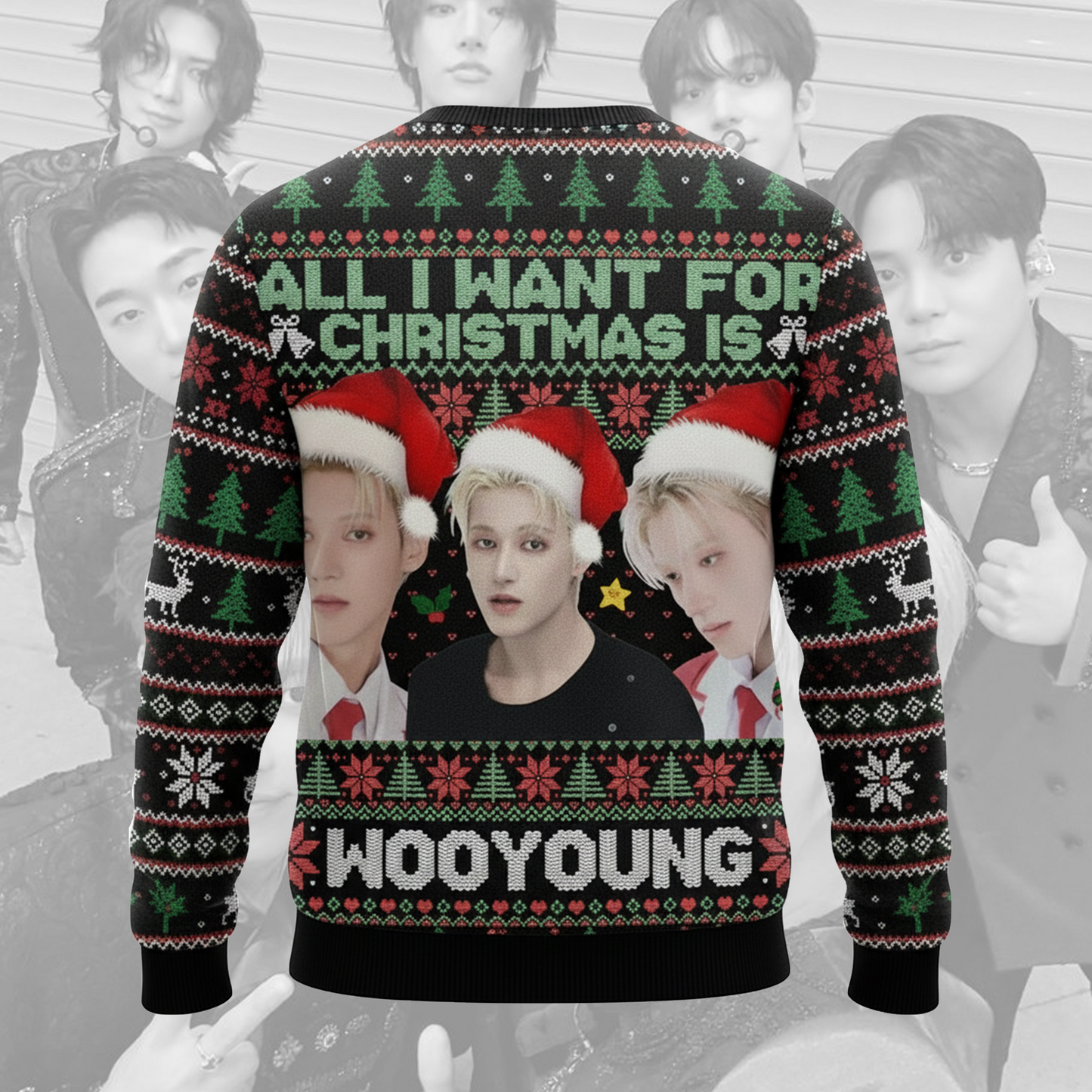 All I Want For Christmas Is Wooyoung Ugly Sweater Gift For Lovers