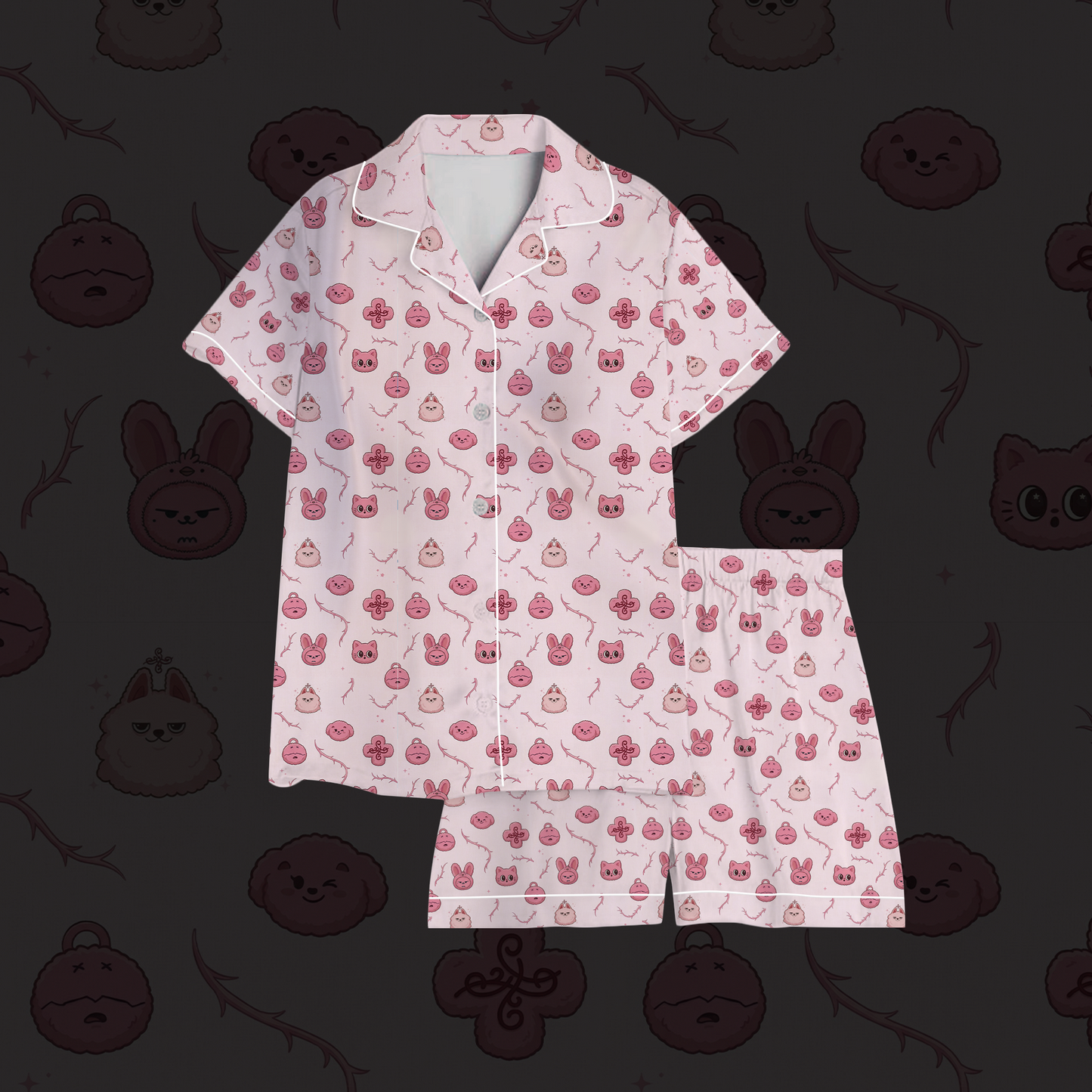Pink TXT Thorn 8th Mini Album Pajama Set Gift For Fans