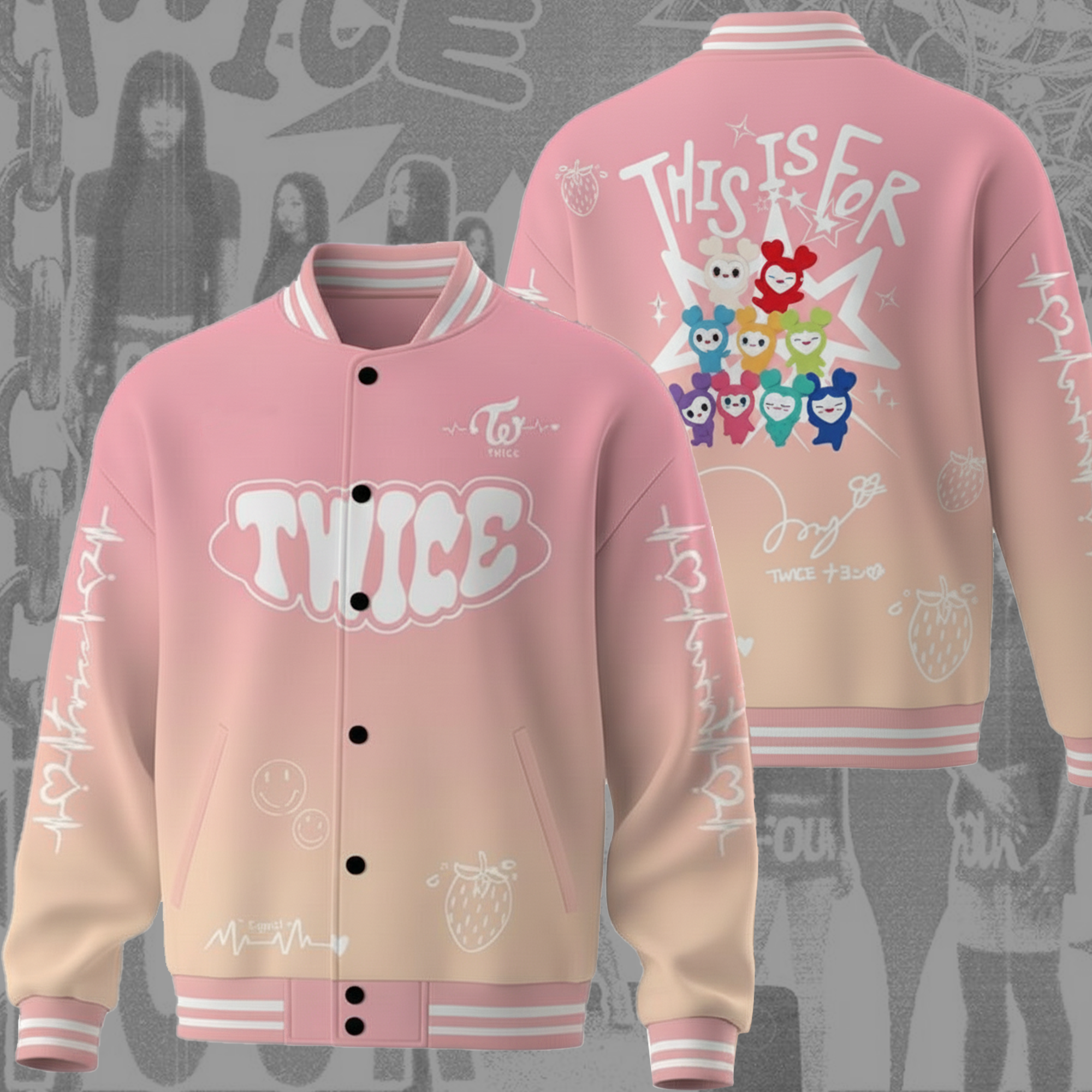 Twice 2026 World Tour Of This Is For Once Baseball Jacket – Wavestee
