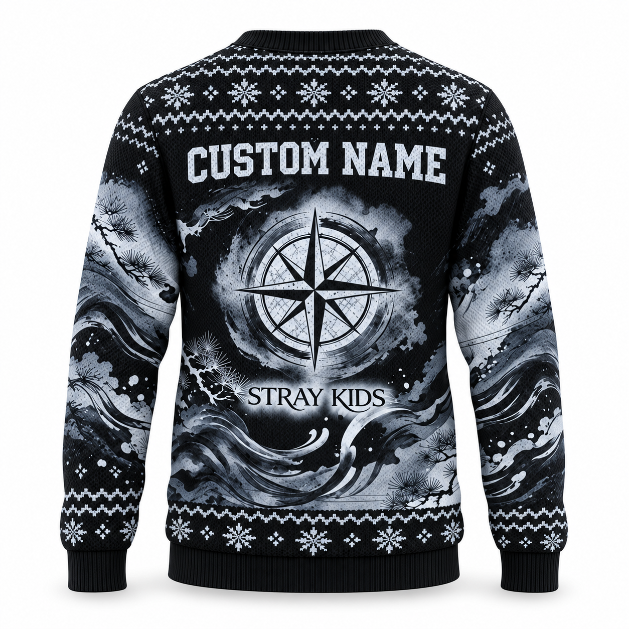 Stray Kids RUN IT Custom Name Ugly Christmas Sweater, Personalized STAY Holiday Gift