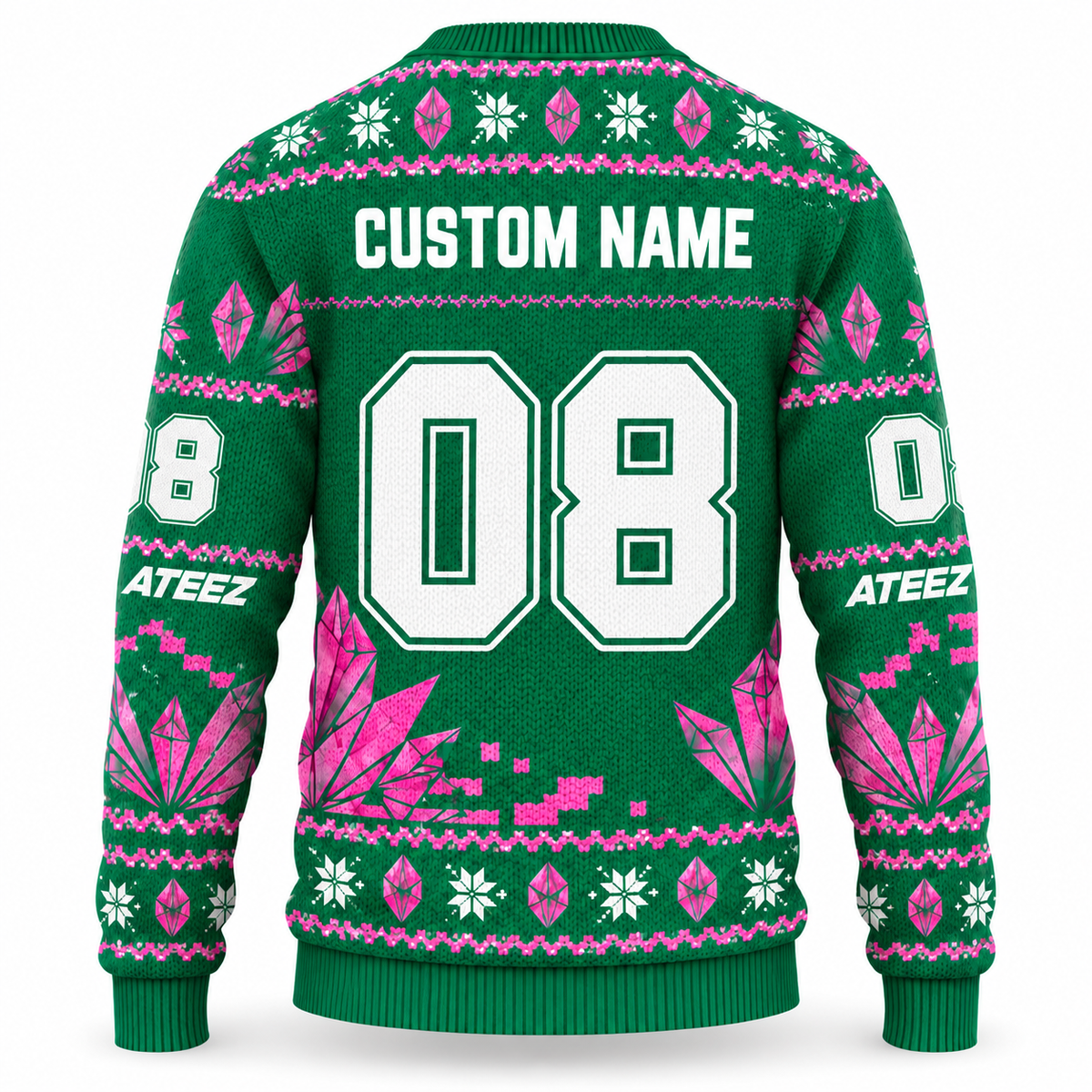 ATEEZ Golden Hour Part 5 Custom Name Ugly Christmas Sweater, Personalized ATINY Holiday Gift