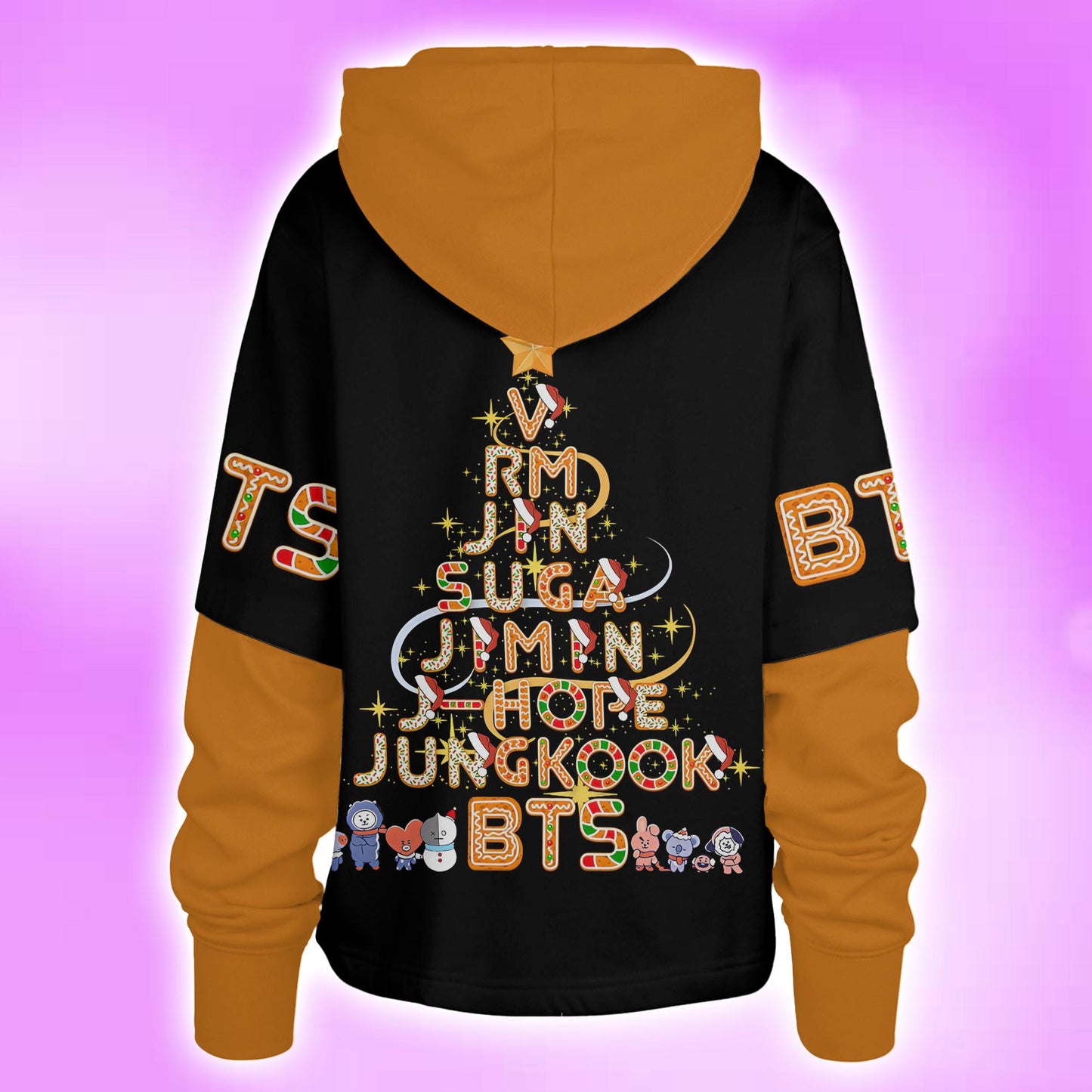 WAVESTEEᵀᴹ BTS Cookies Shortstop Hoodie Christmas