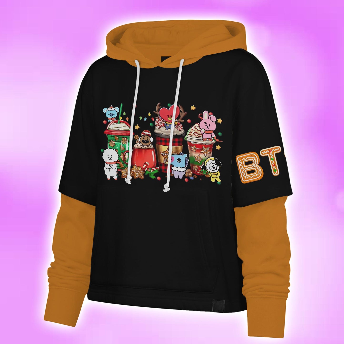 WAVESTEEᵀᴹ BTS Cookies Shortstop Hoodie Christmas