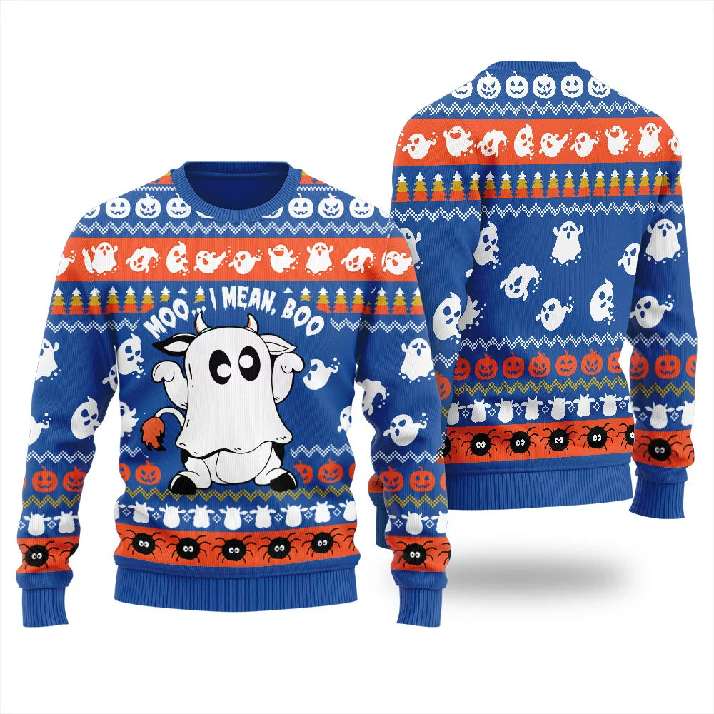 Funny Cow Halloween Ugly Sweater