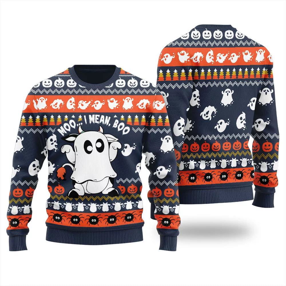 Funny Cow Halloween Ugly Sweater