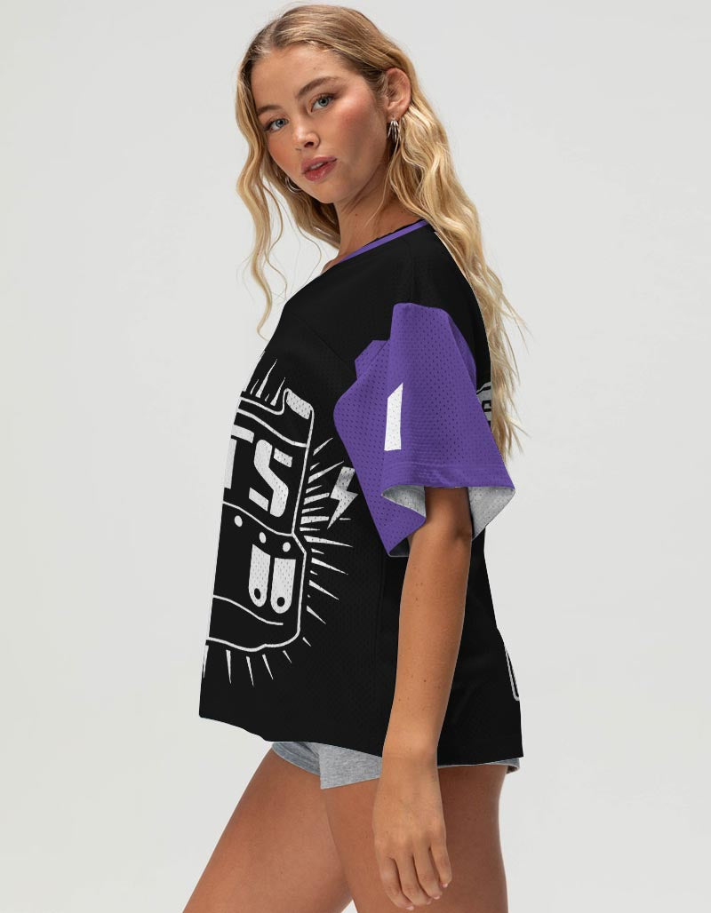 BTS Purple Mixde Mesh Jersey Football
