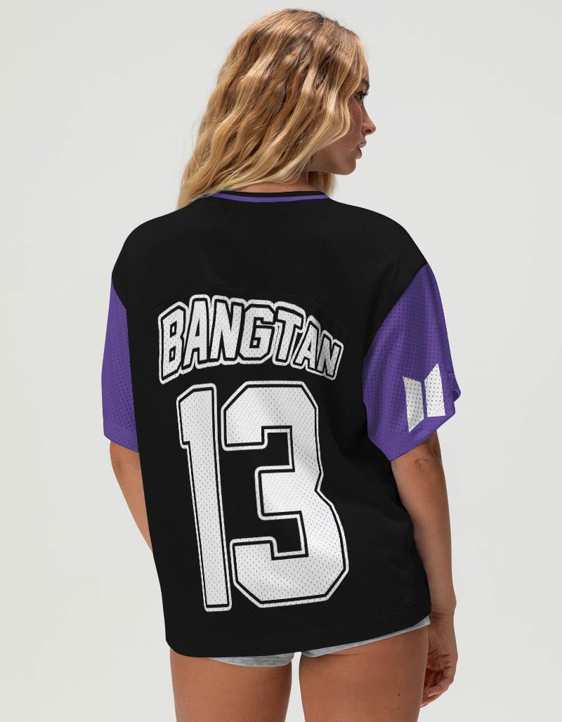 BTS Purple Mixde Mesh Jersey Football