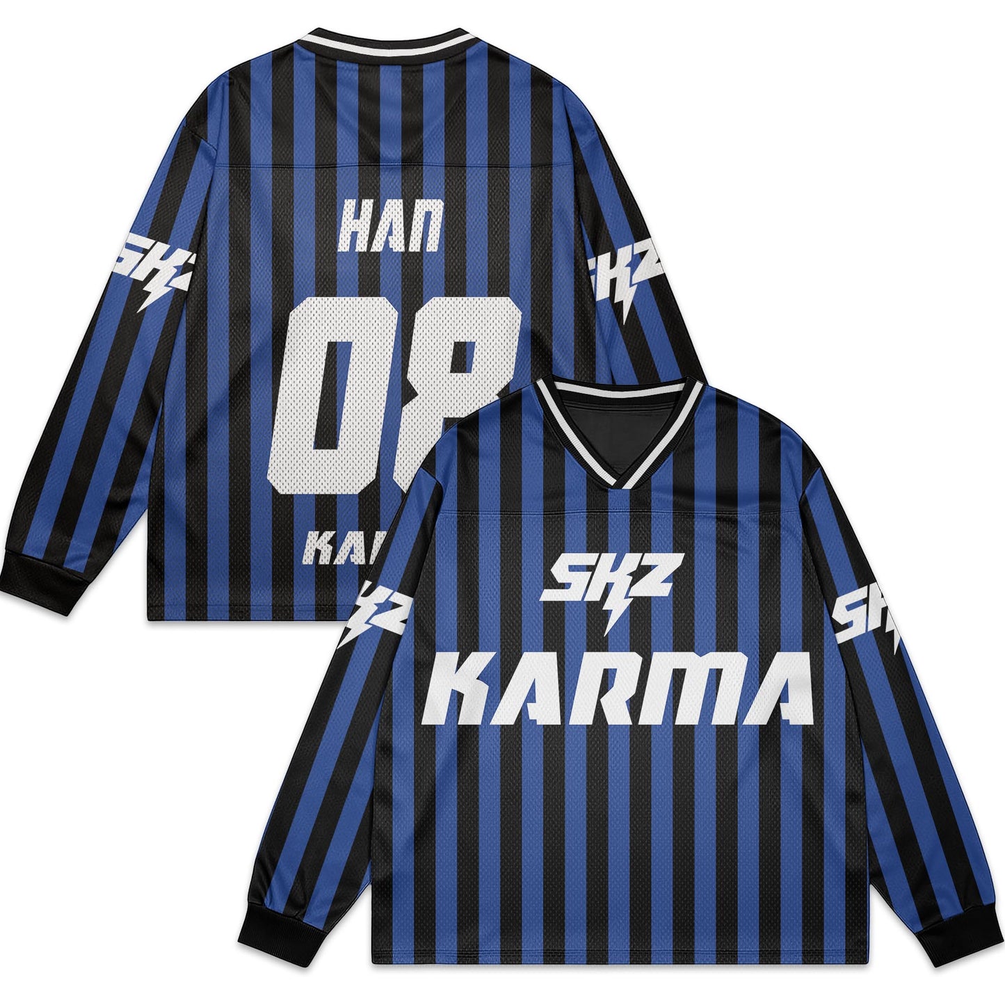 WAVESTEEᵀᴹ Stray Kids Album Karma Mesh Splicing Long Sleeve