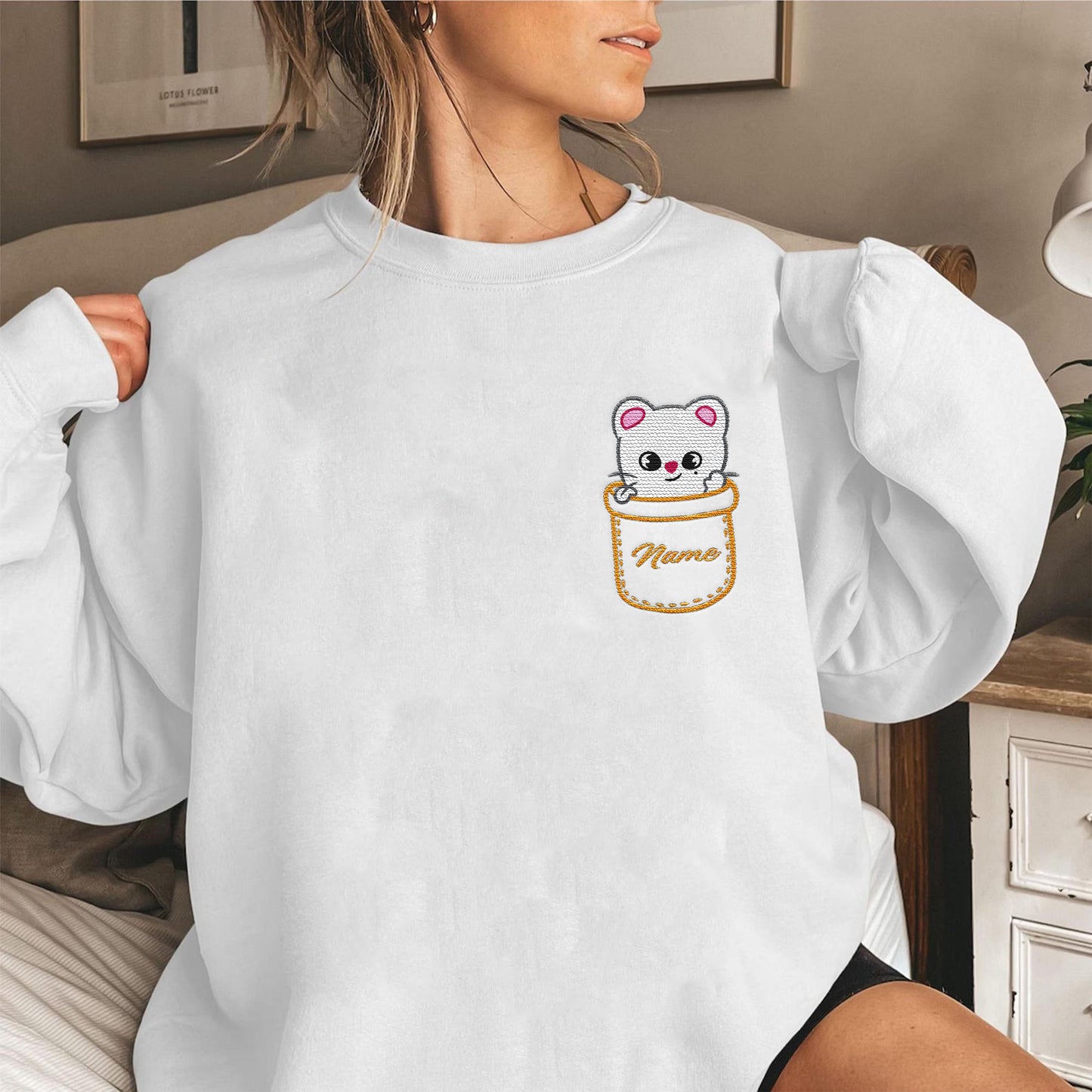 WAVESTEEᵀᴹ Personalized Hyunjin Pocket Embroidery Tee