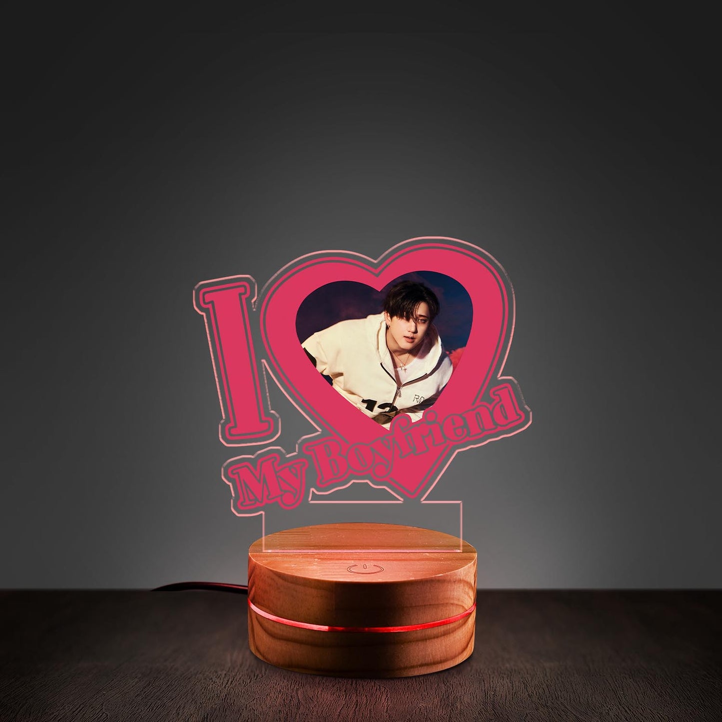 WAVESTEEᵀᴹ I Love My Boyfriend Album Karma Acrylic LED Lamp 16 RGB Colors
