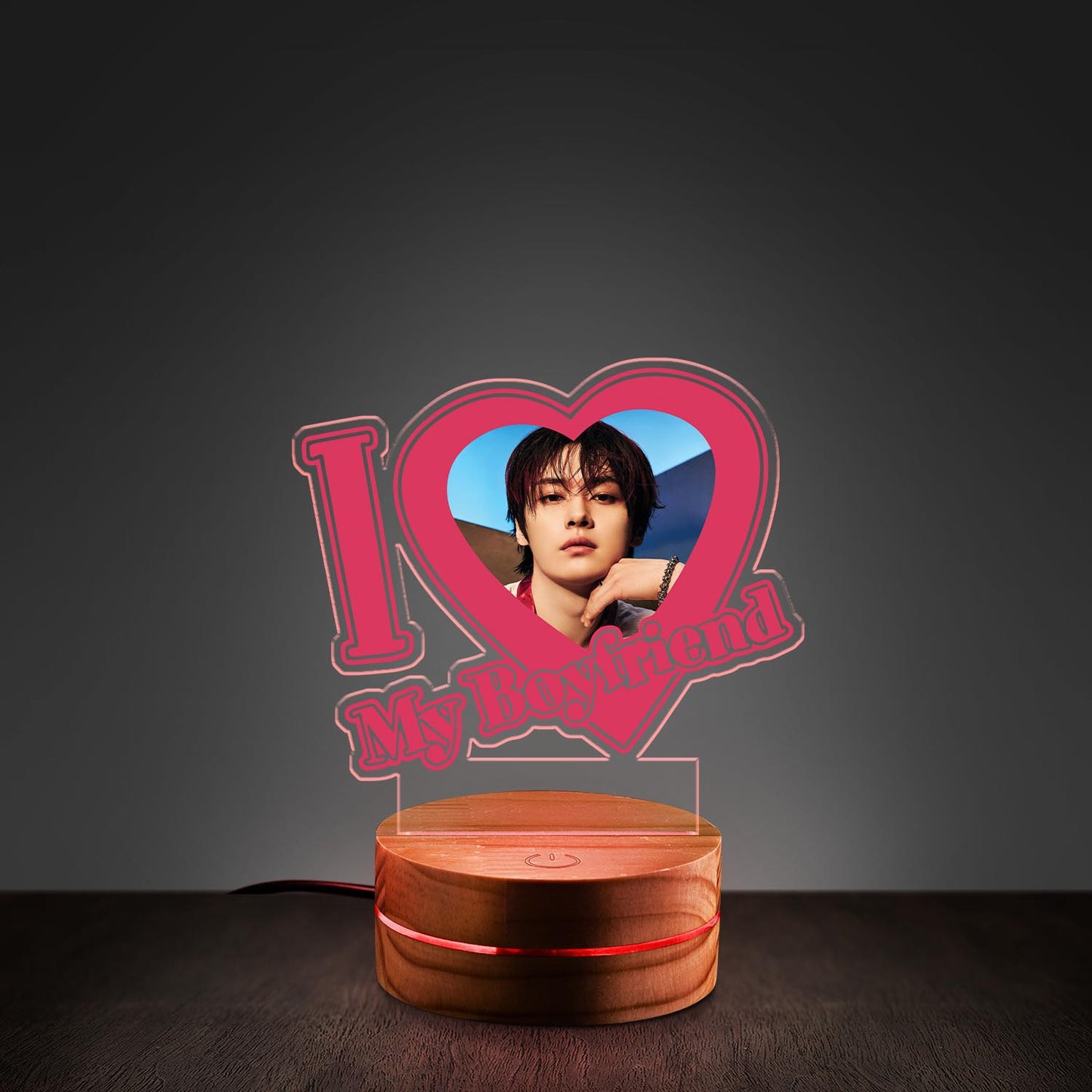 WAVESTEEᵀᴹ I Love My Boyfriend Album Karma Acrylic LED Lamp 16 RGB Colors