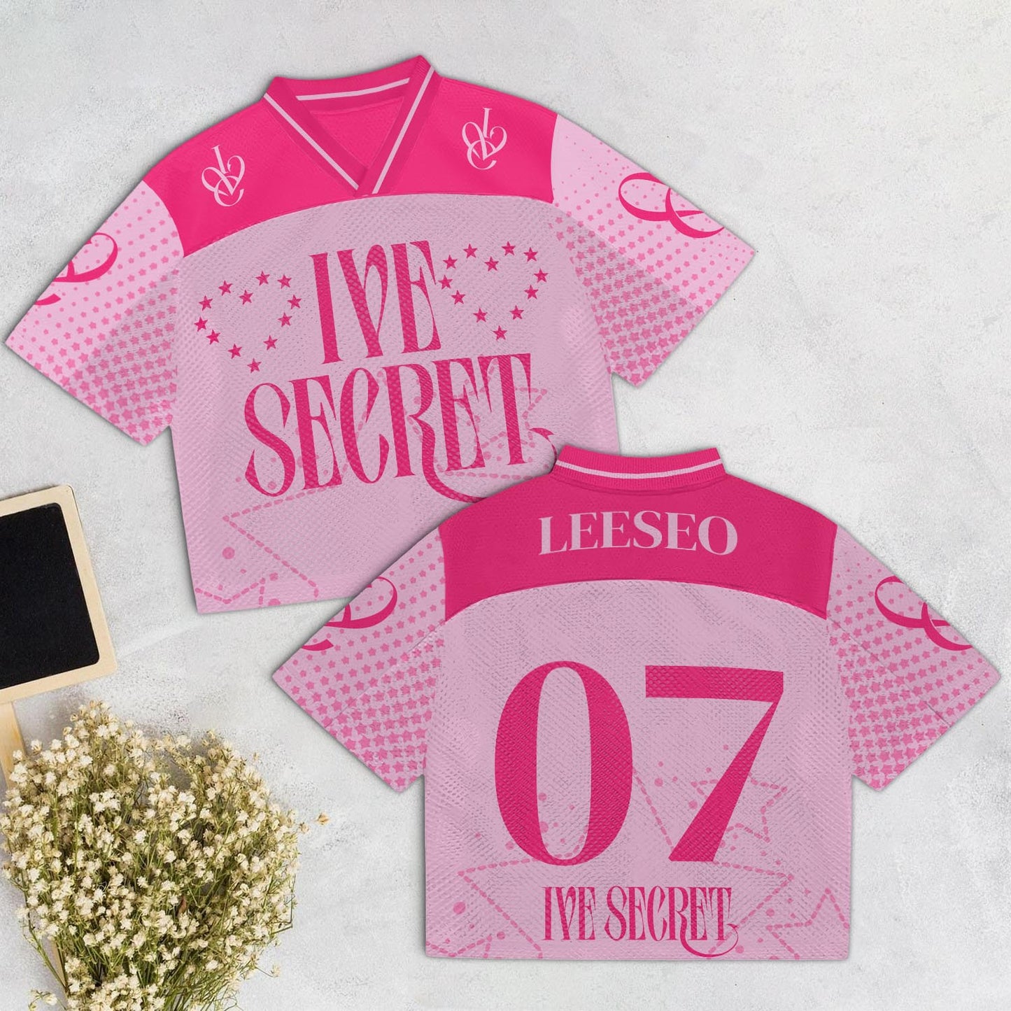 IVE SECRET Mixed Mesh Jersey Ver Light Pink