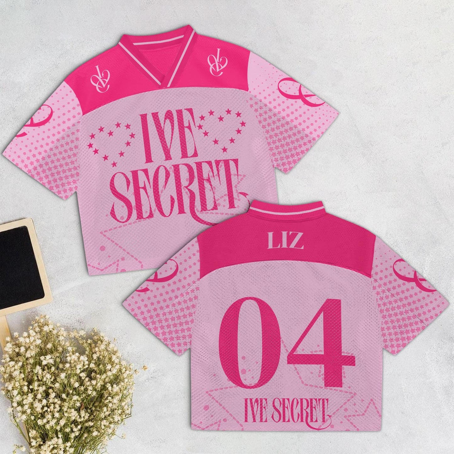 IVE SECRET Mixed Mesh Jersey Ver Light Pink
