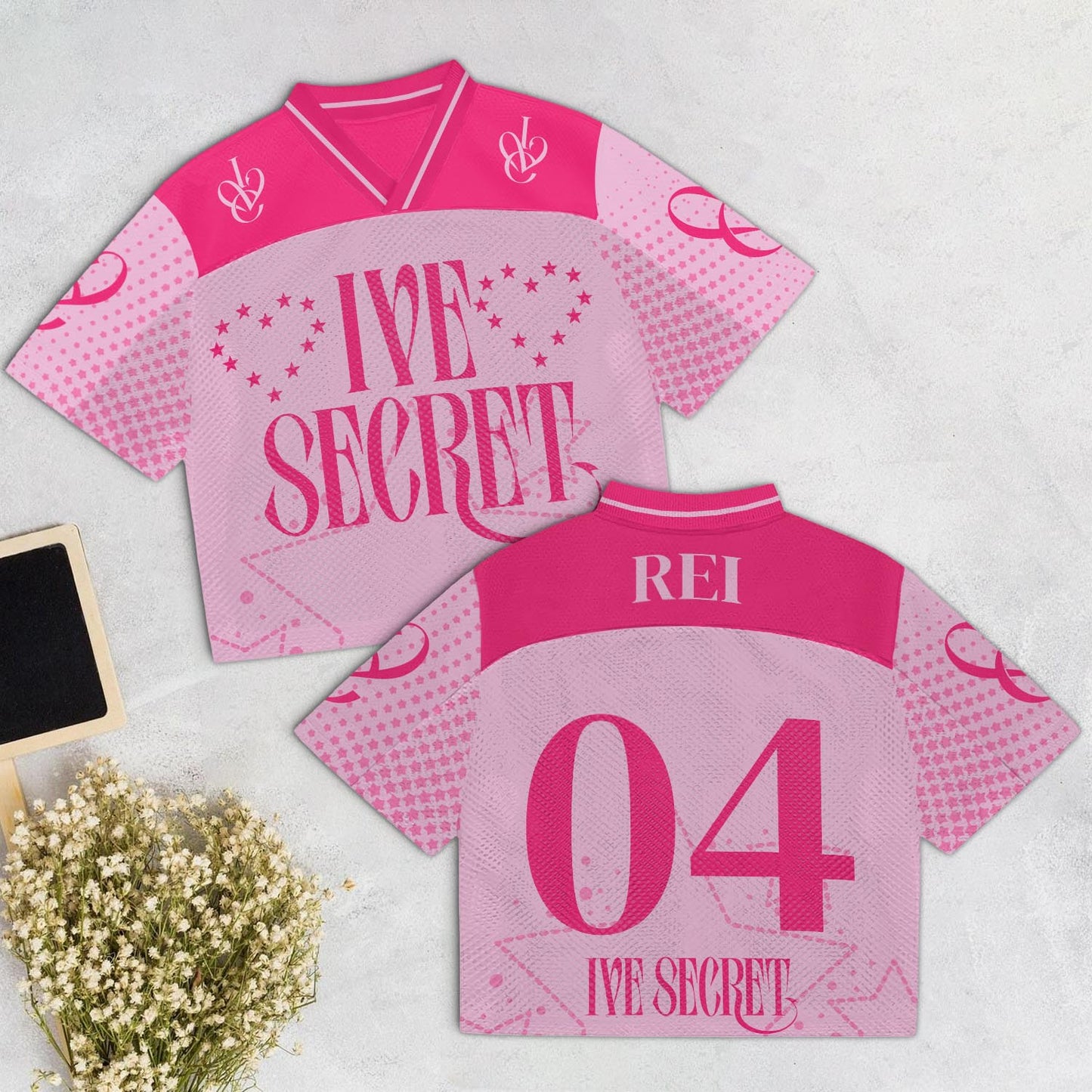IVE SECRET Mixed Mesh Jersey Ver Light Pink