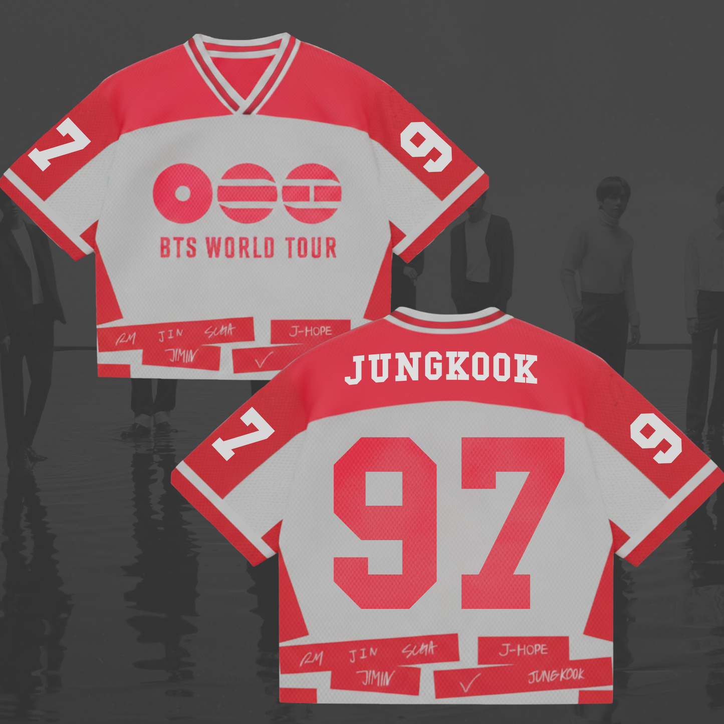 Explosive World Tour BTS Mixed Mesh Jersey Gift For Army