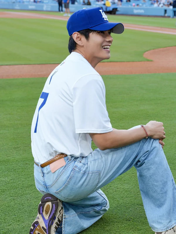 Taehyung V Dodgers Jersey Baseball
