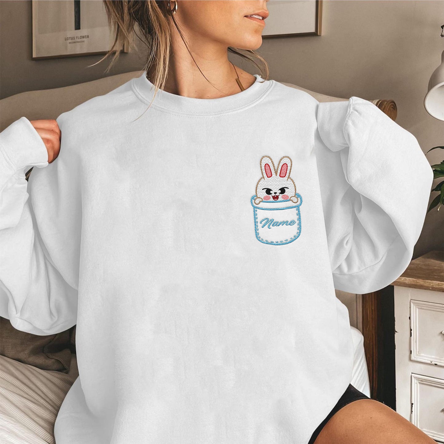WAVESTEEᵀᴹ Personalized Lee Know Pocket Embroidery Tee
