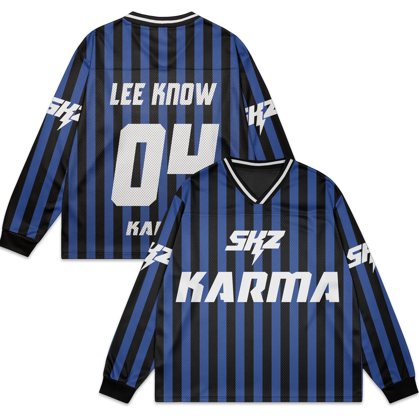 WAVESTEEᵀᴹ Stray Kids Album Karma Mesh Splicing Long Sleeve