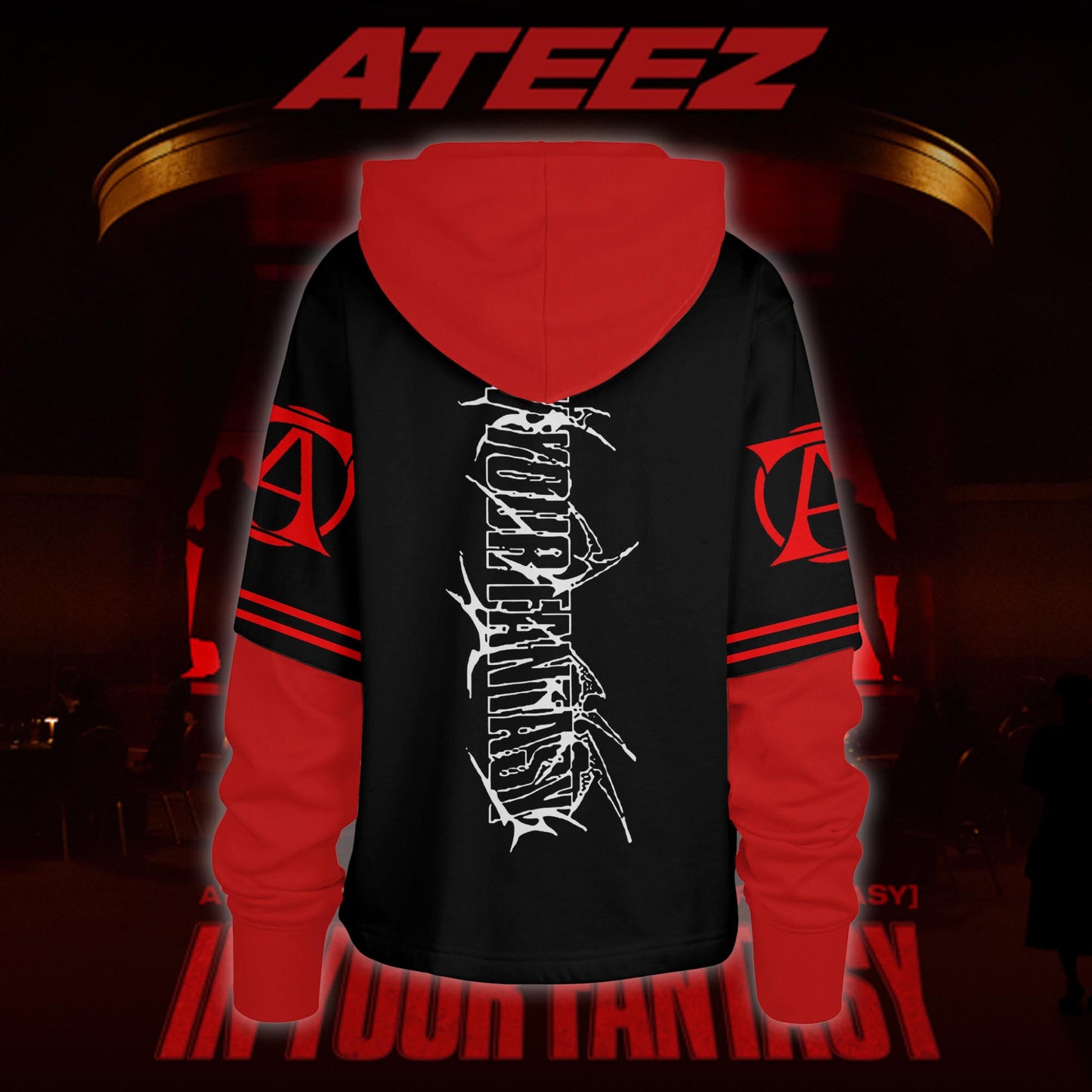 Ateez 2025 World Tour in Your Fantasy Shortstop Hoodie