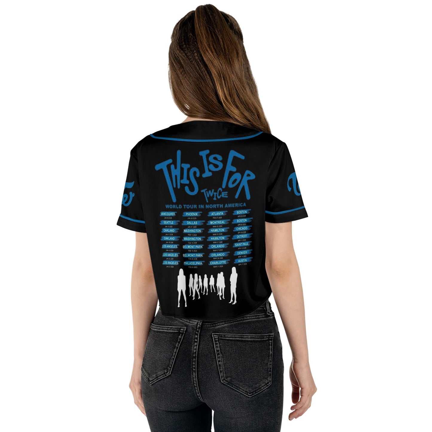 WAVESTEEᵀᴹ Twice This Is For 2 World Tour Croptop Jersey Baseball