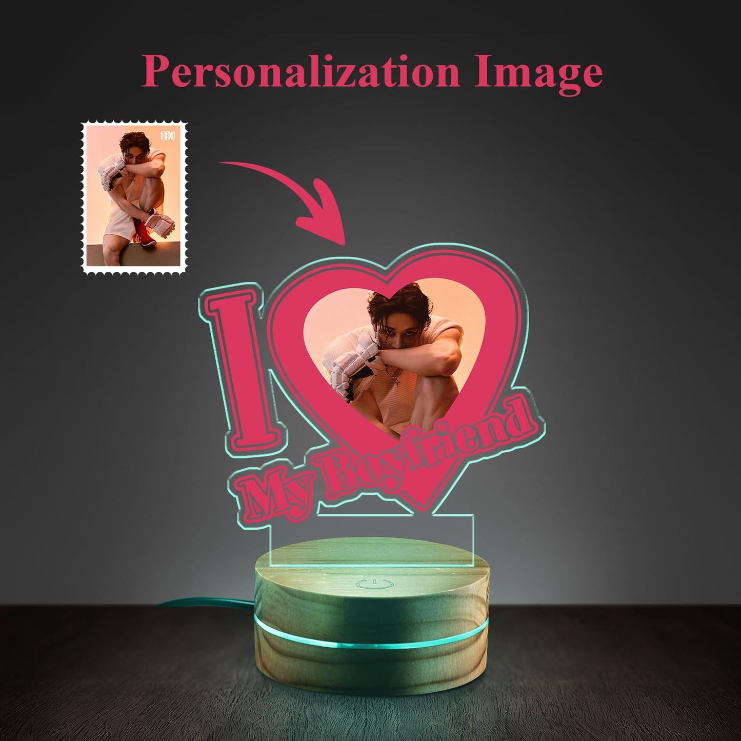 WAVESTEEᵀᴹ Personalization Image Acrylic LED Lamp 16 RGB Colors